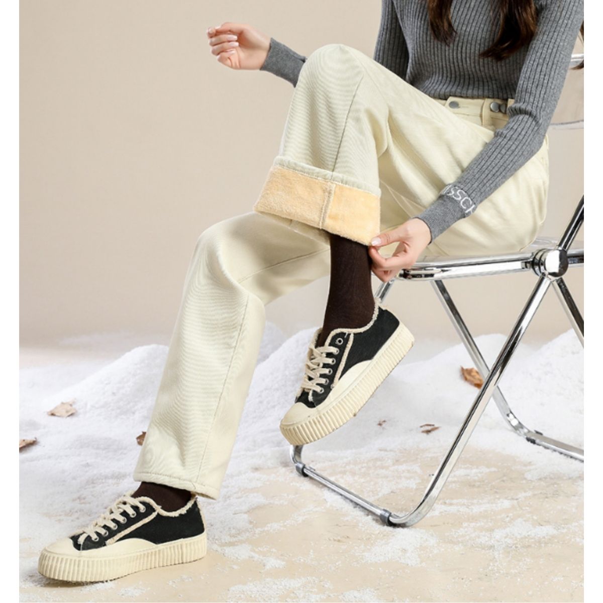 Pants/裏起毛ワイドロングパンツ ST/No.27801