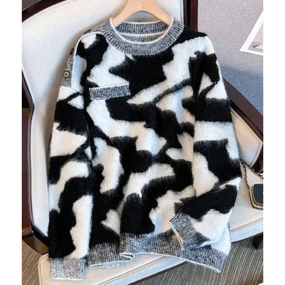 Knit/カラーマーブルニットプルオーバー ST/No.27816