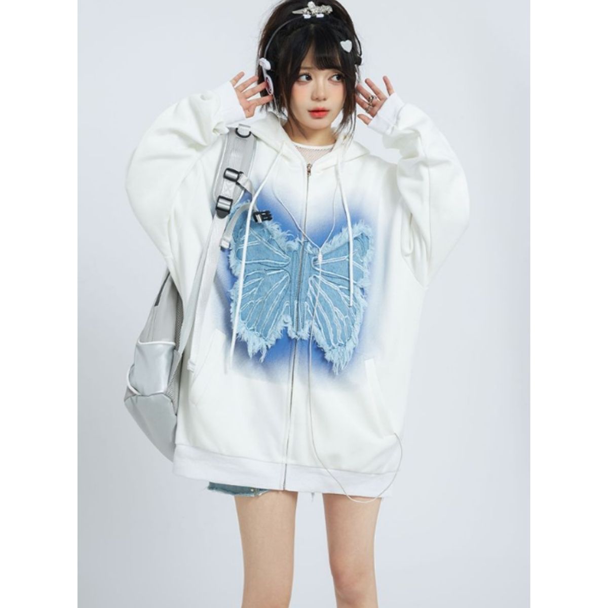 Parka/バタフライモチーフジップパーカー ST/No.27817