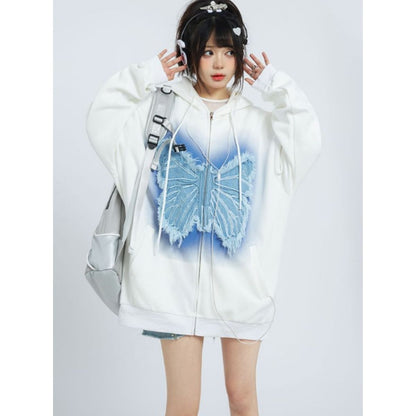 Parka/バタフライモチーフジップパーカー ST/No.27817