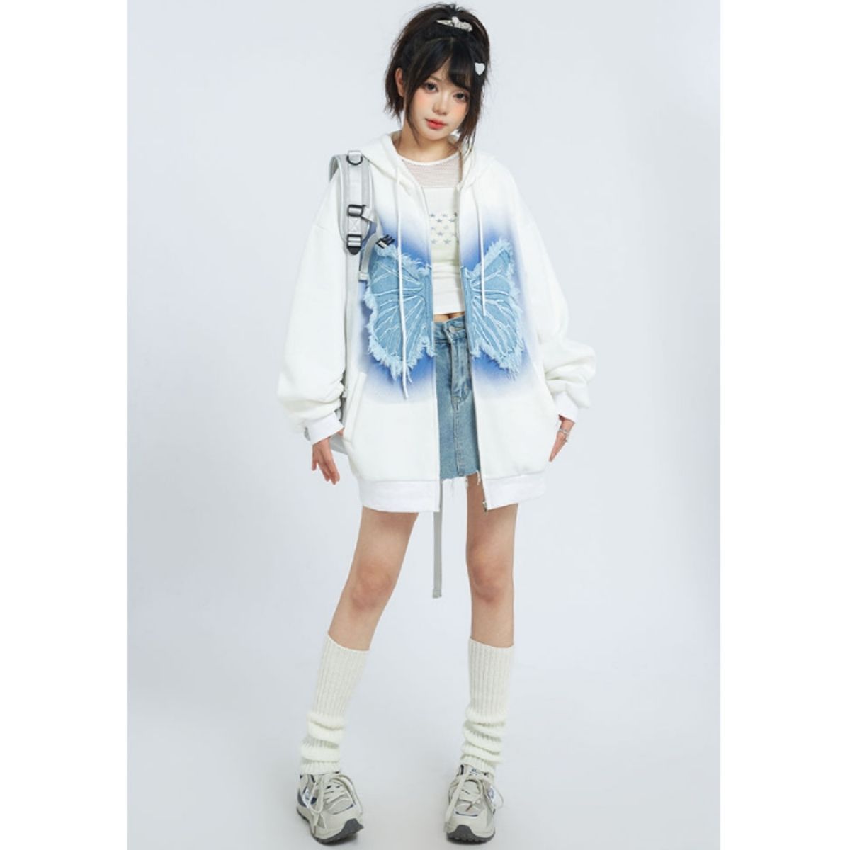 Parka/バタフライモチーフジップパーカー ST/No.27817