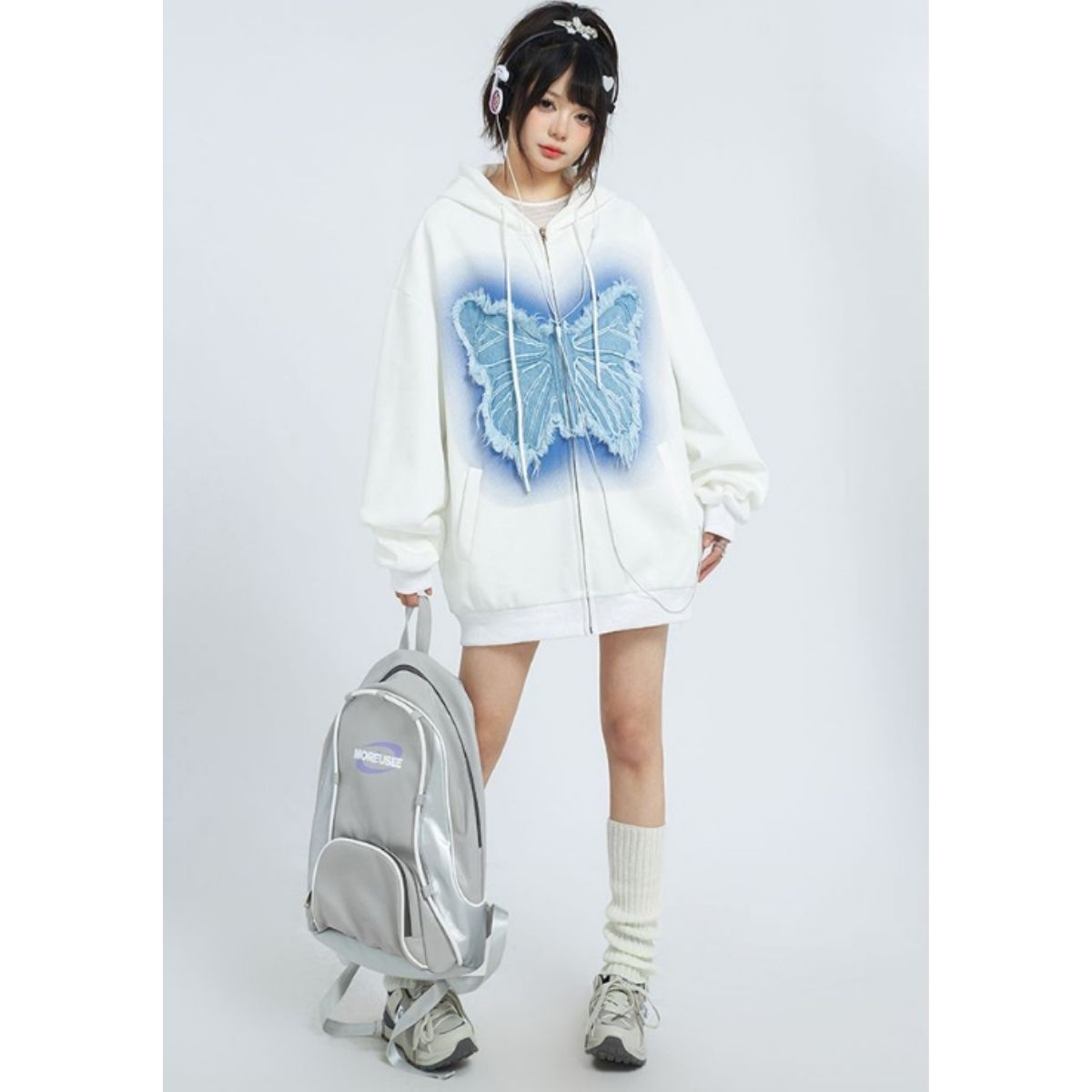 Parka/バタフライモチーフジップパーカー ST/No.27817