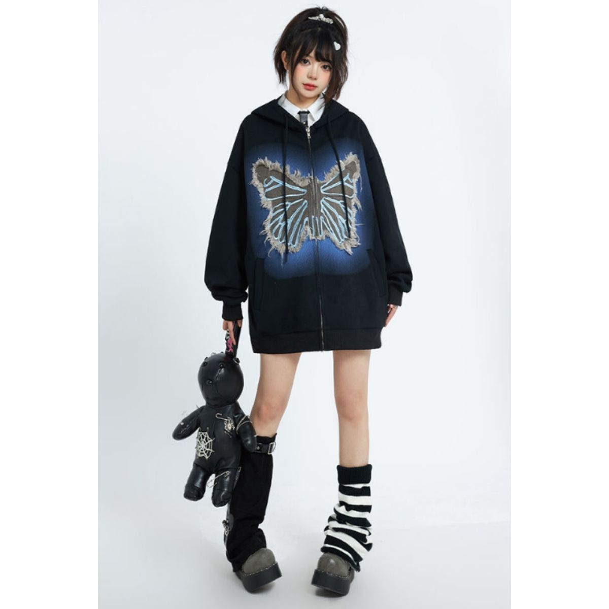 Parka/バタフライモチーフジップパーカー ST/No.27817