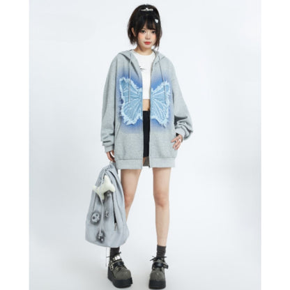 Parka/バタフライモチーフジップパーカー ST/No.27817