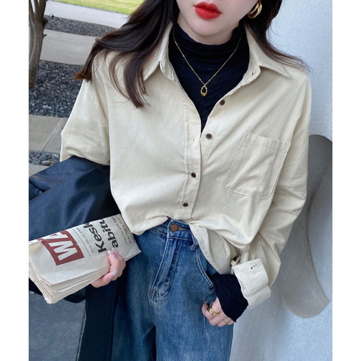 Blouse/ハイネックシアーウェーブトップス ST/No.27826