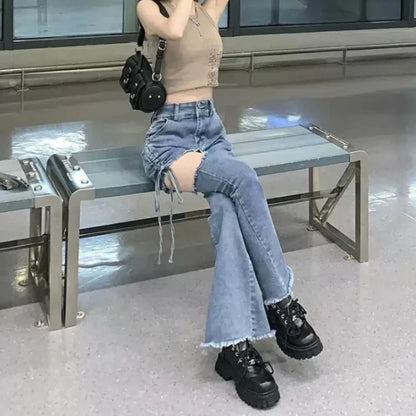 Pants/サイドカットデニムロングパンツ ST/No.27850