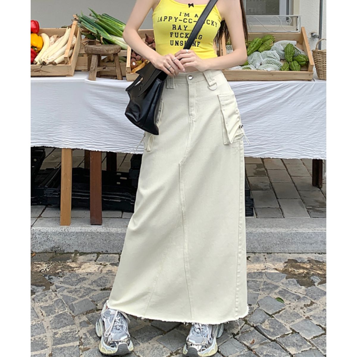 Skirt/ツイルカーゴロングスカート ST/No.27860