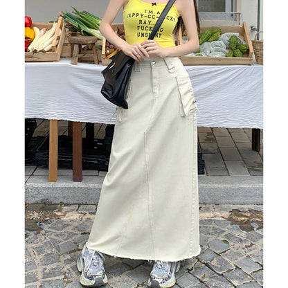Skirt/ツイルカーゴロングスカート ST/No.27860