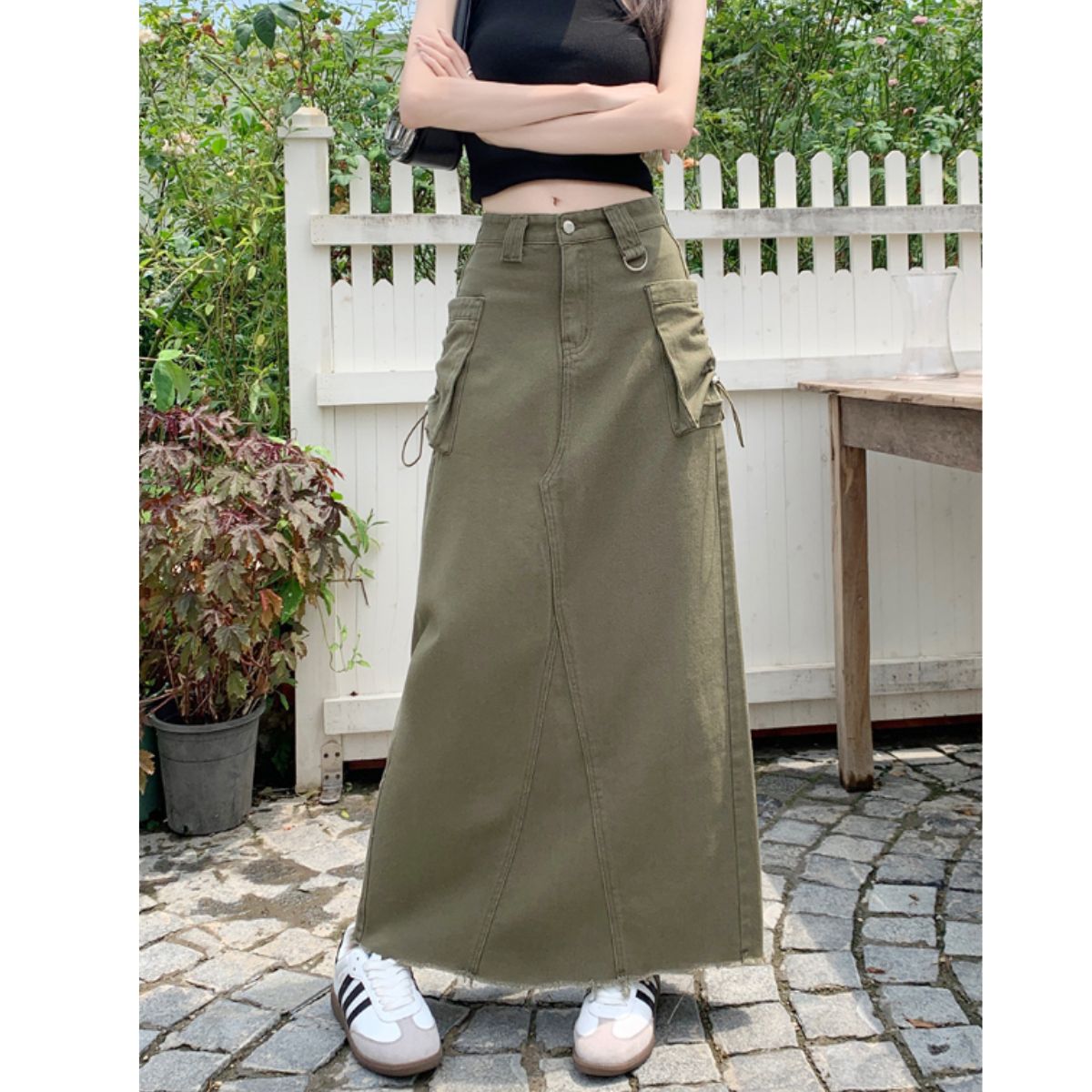 Skirt/ツイルカーゴロングスカート ST/No.27860