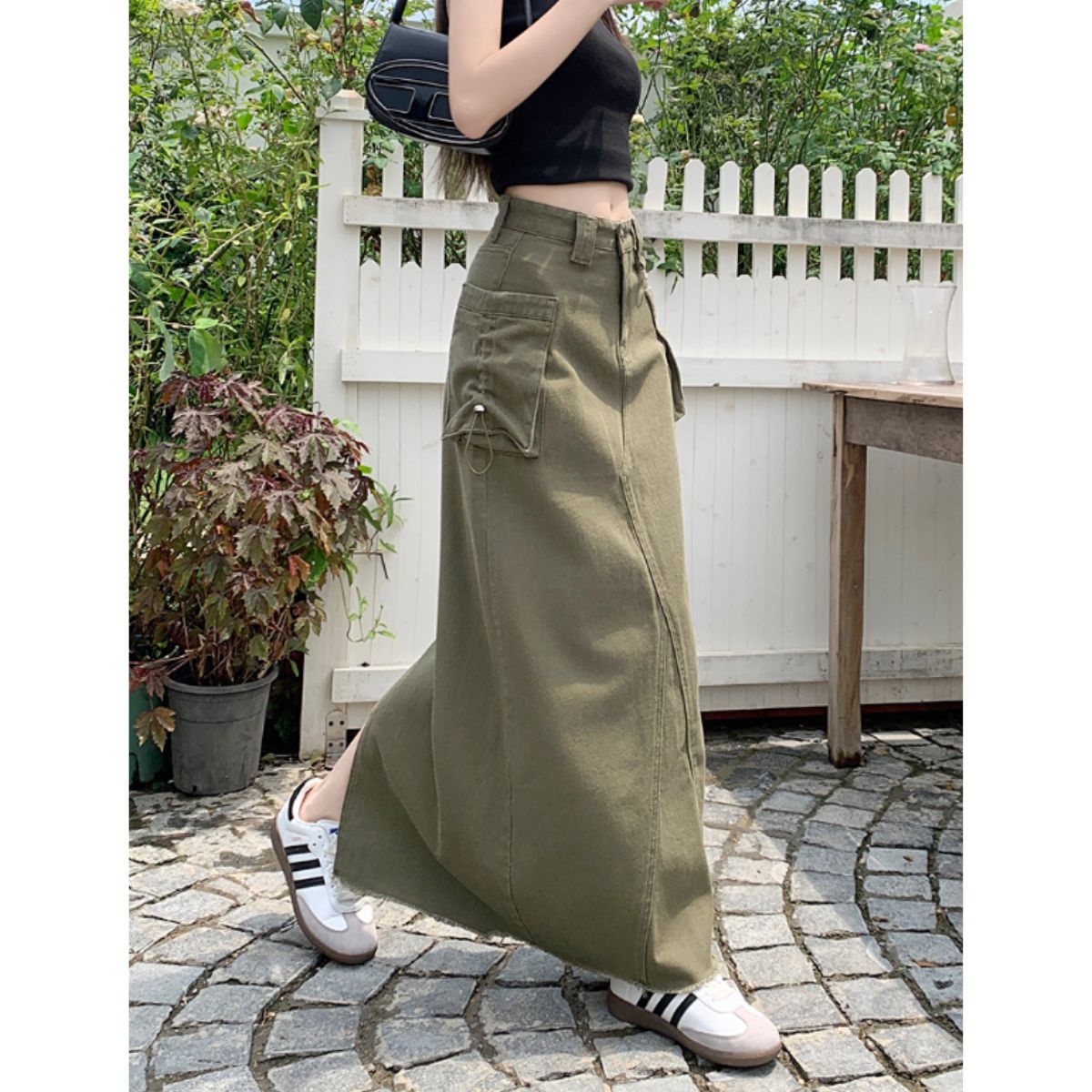 Skirt/ツイルカーゴロングスカート ST/No.27860