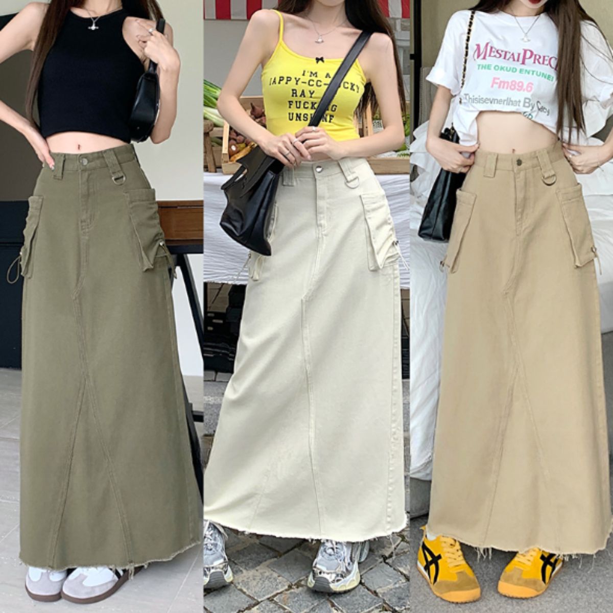 Skirt/ツイルカーゴロングスカート ST/No.27860