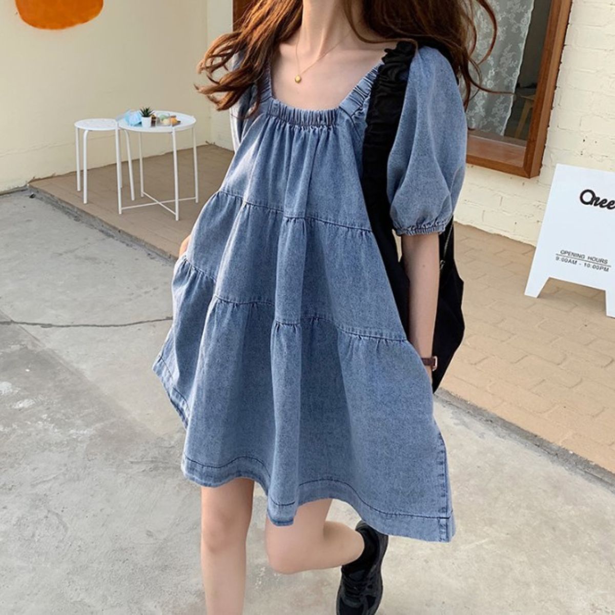 Dress/ティアードデニムワンピース ST/No.27875