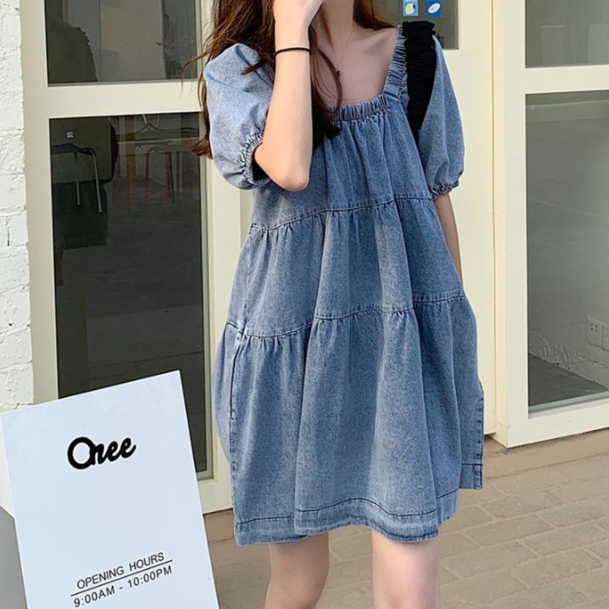 Dress/ティアードデニムワンピース ST/No.27875