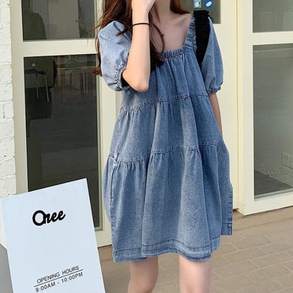 Dress/ティアードデニムワンピース ST/No.27875