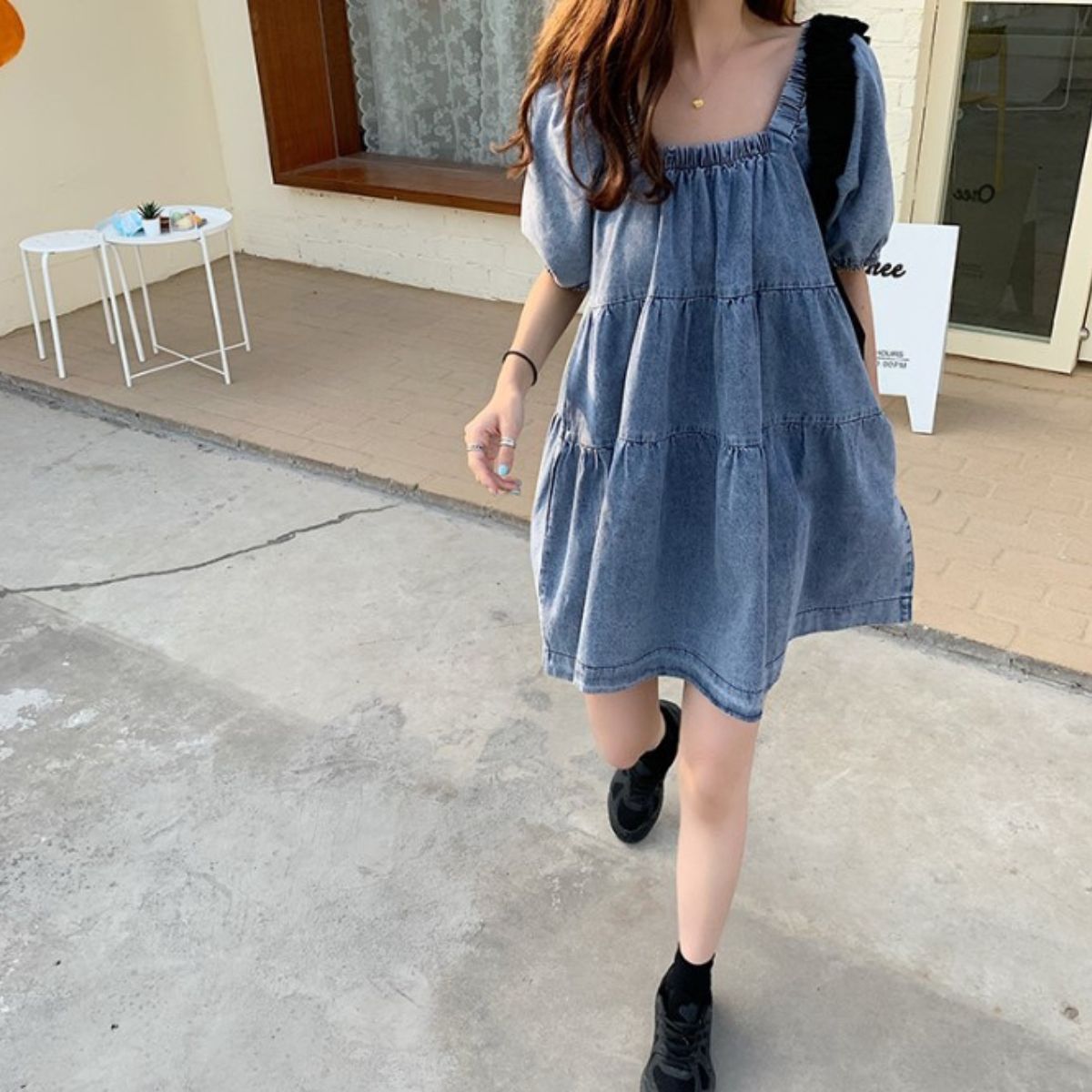 Dress/ティアードデニムワンピース ST/No.27875