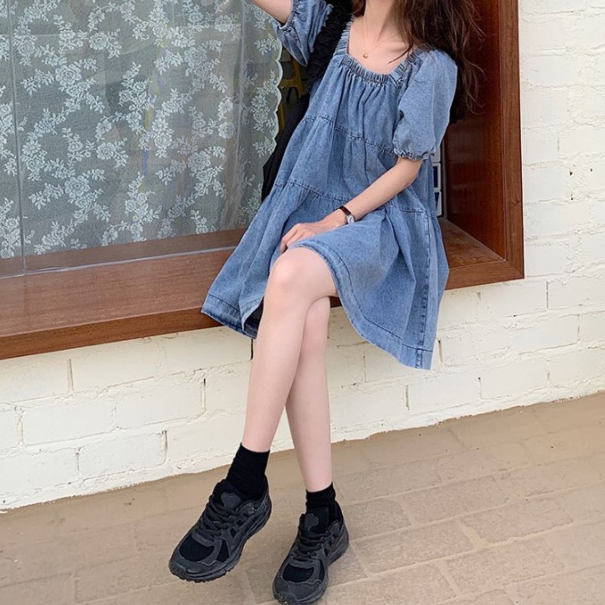 Dress/ティアードデニムワンピース ST/No.27875
