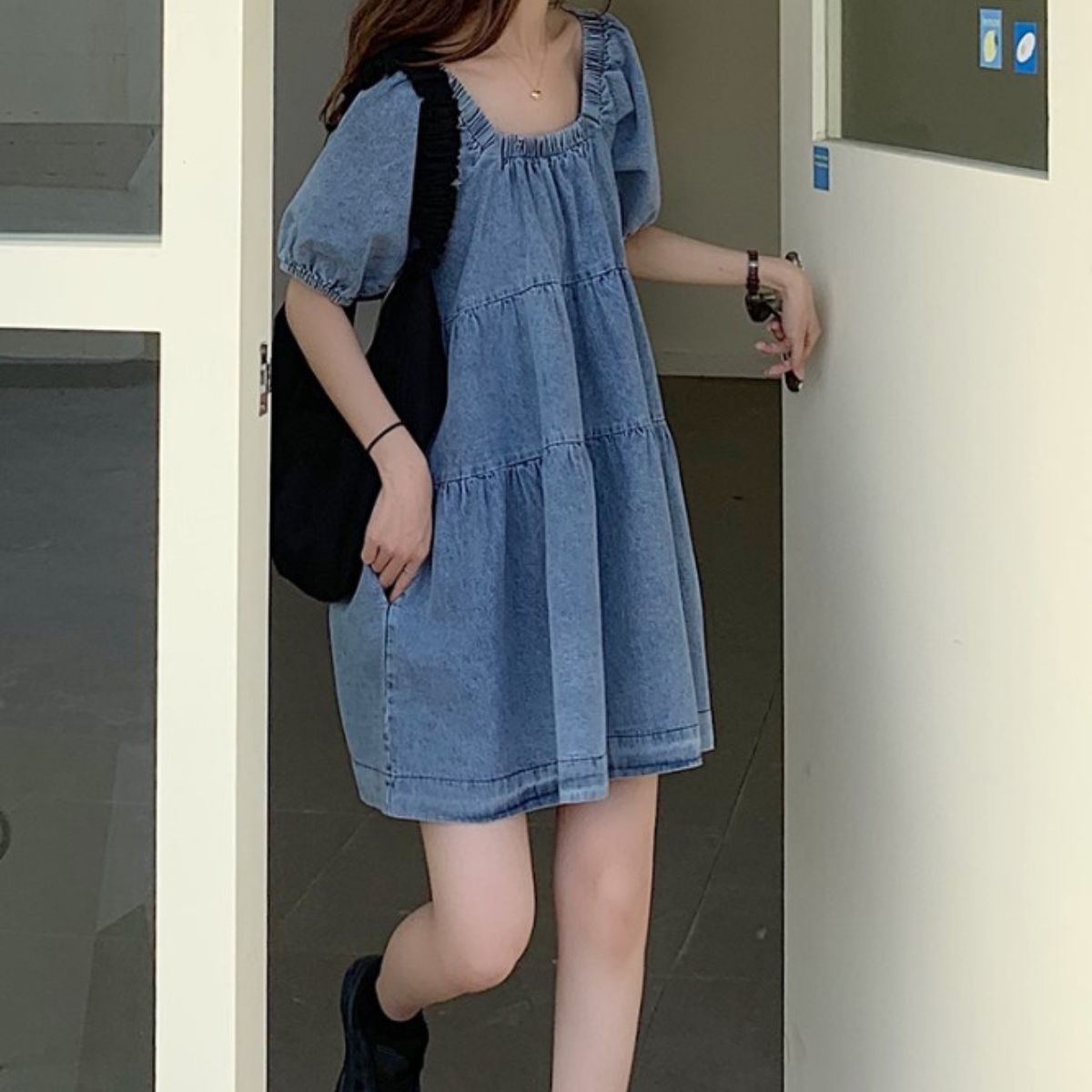 Dress/ティアードデニムワンピース ST/No.27875