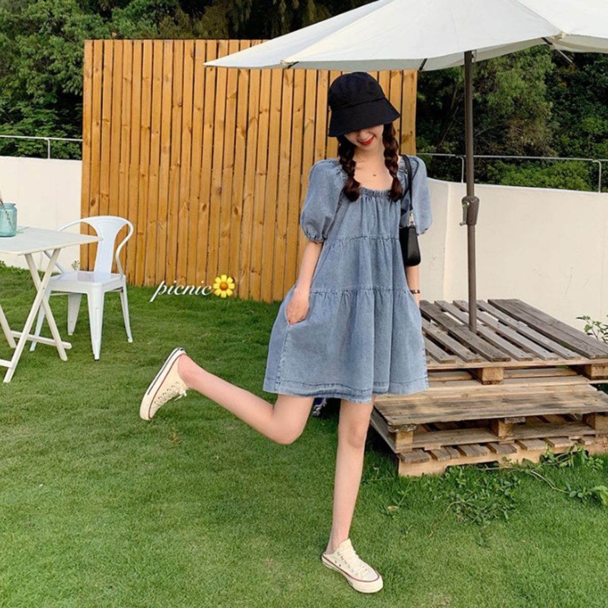 Dress/ティアードデニムワンピース ST/No.27875