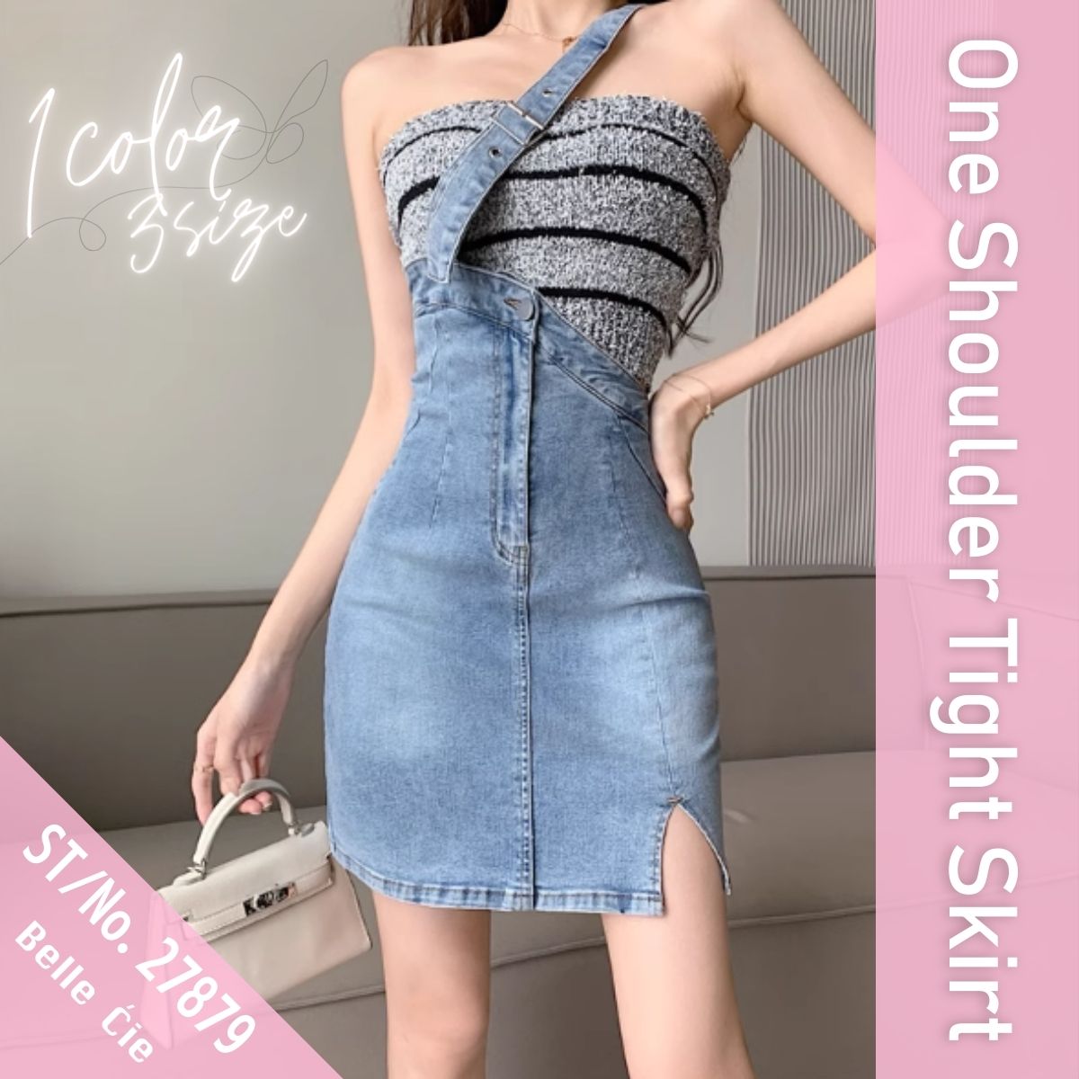 Skirt/ワンショルデニムタイトスカート ST/No.27879