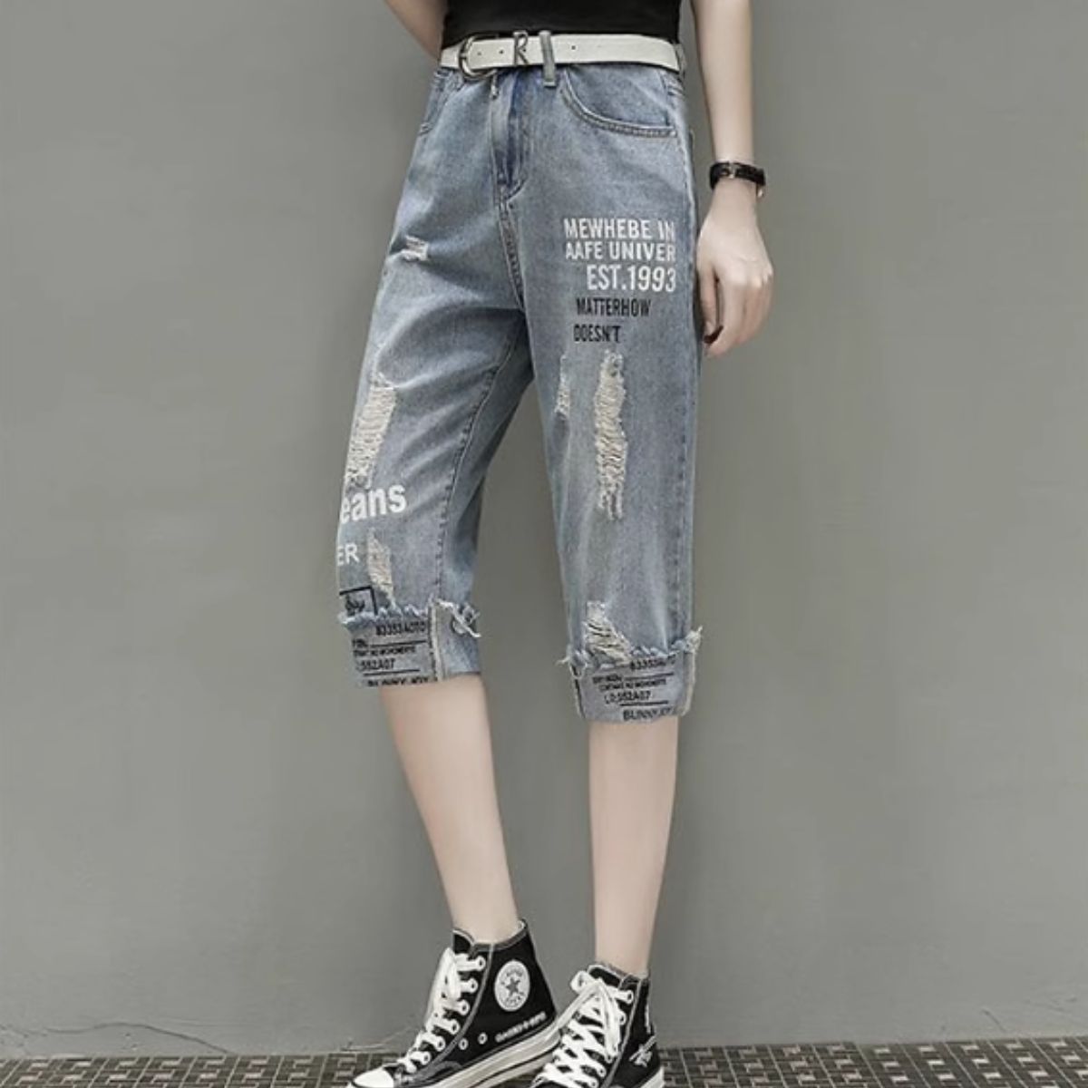 Pants/ダメージデニムハーフパンツ ST/No.27880
