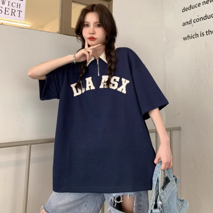 T-Shirts/半袖ハーフジップロゴTシャツ ST/No.27883