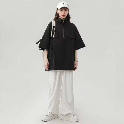 Blouse/ハーフジップビッグシルエットＴ ST/No.27886