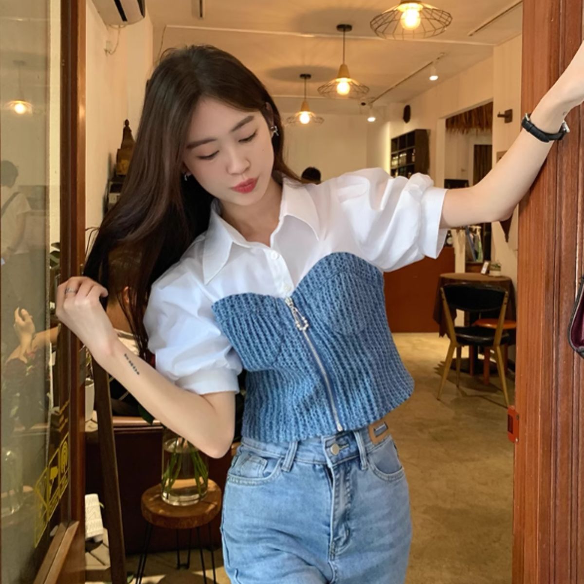 Shirts/ビスチェフェイクレイヤードシャツ ST/No.27890