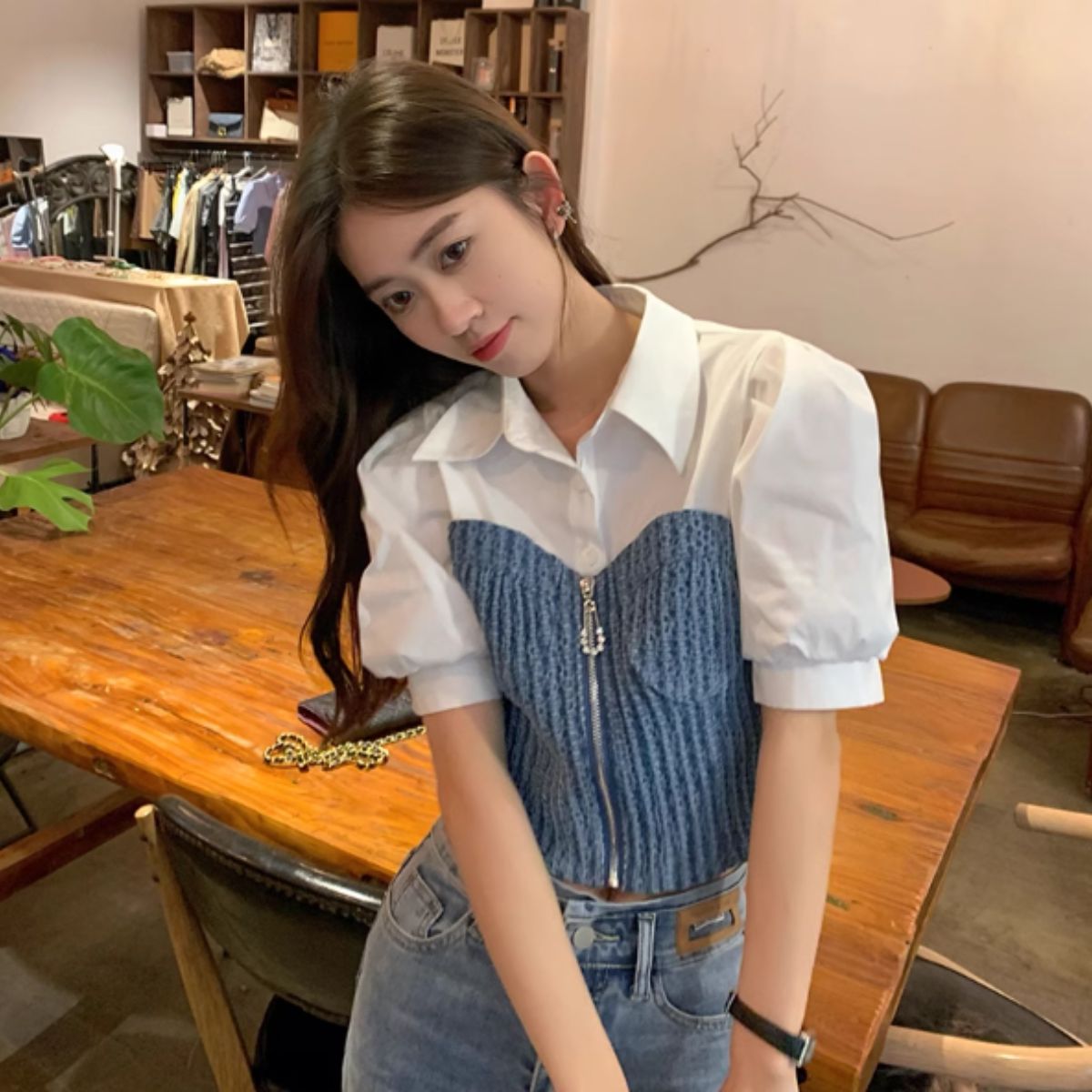 Shirts/ビスチェフェイクレイヤードシャツ ST/No.27890