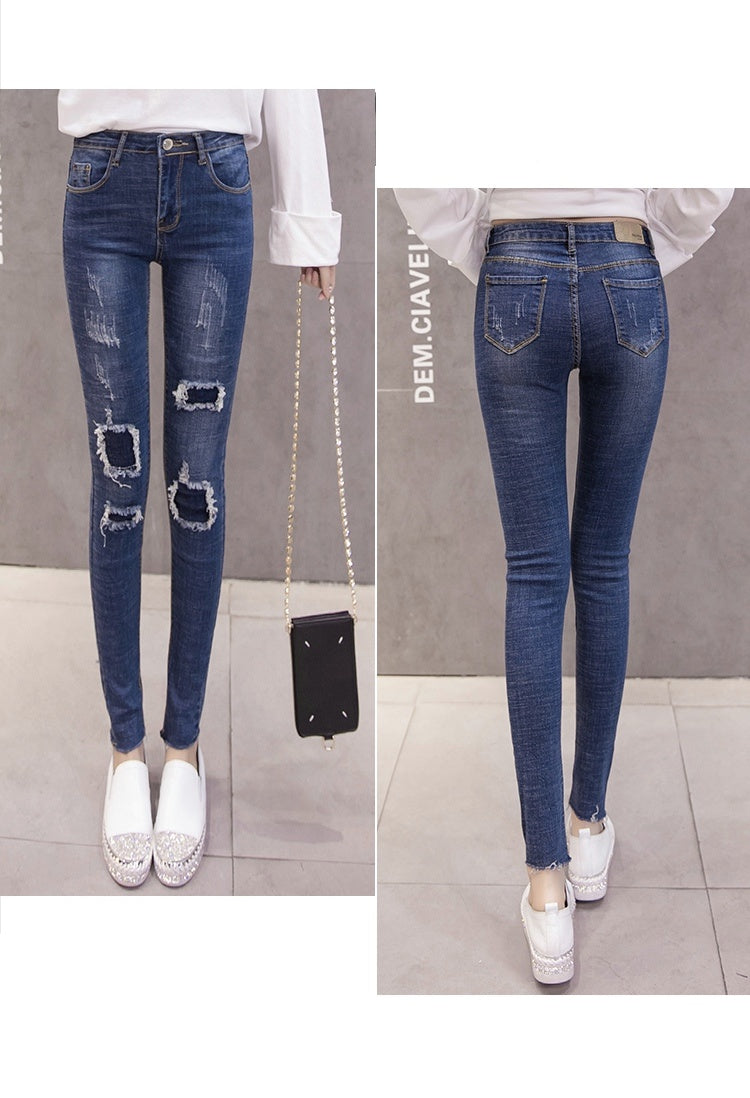 Pants/ダメージデニムスキニーパンツジーンズ ST/No.28028