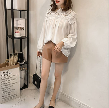 Blouse/レース切り替えブラウス ST/No.27137