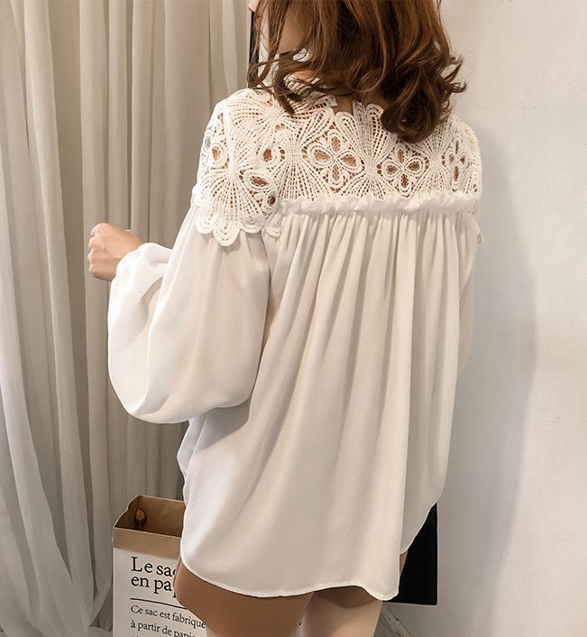 Blouse/レース切り替えブラウス ST/No.27137