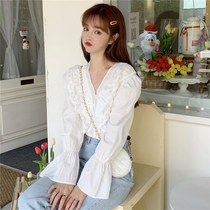 Blouse/ラッフルレースブラウス ST/No.27158
