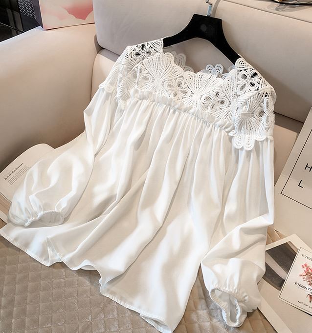 Blouse/レース切り替えブラウス ST/No.27137