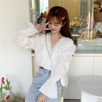 Blouse/ラッフルレースブラウス ST/No.27158