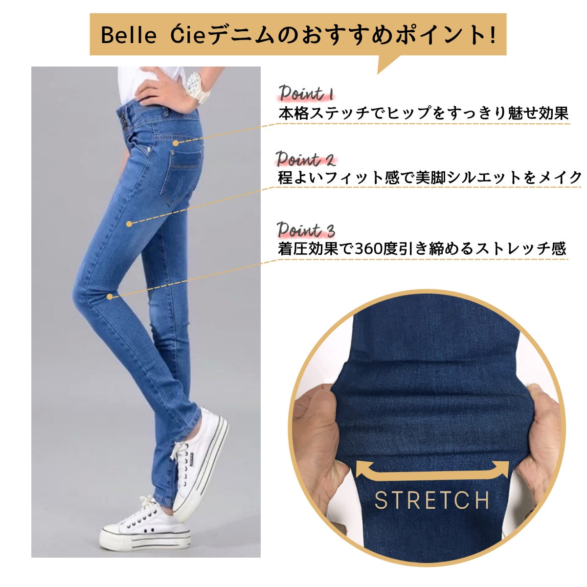 Pants/ハイウエストスキニージーンズ ST/No.28009