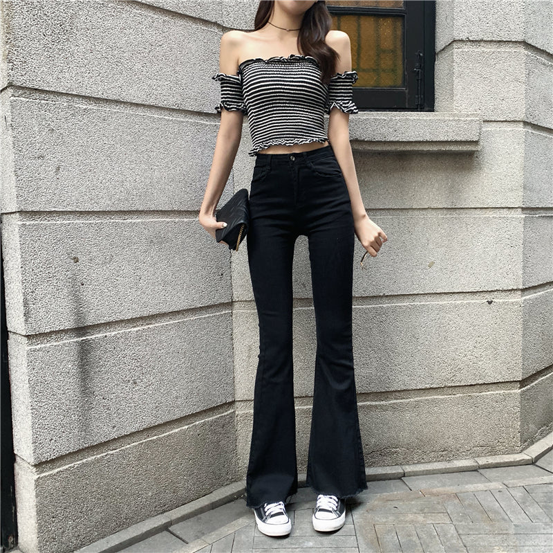 Pants/ストレッチフレアデニムパンツ ST/No.27086