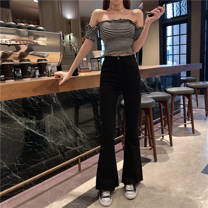 Pants/ストレッチフレアデニムパンツ ST/No.27086