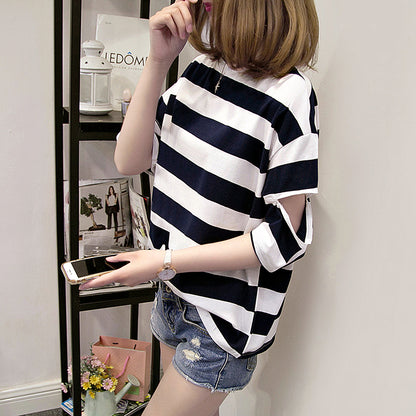 T-shirts/肩あきボーダーTシャツ ST/No.27125