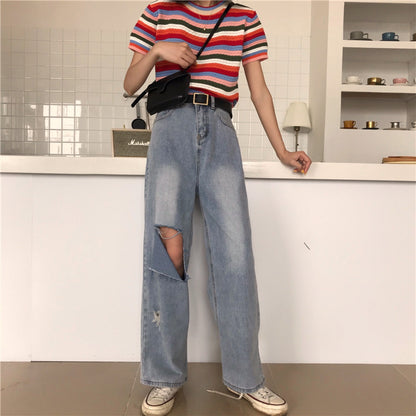 Pants/クラッシュデニムワイドパンツ ST/No.27131