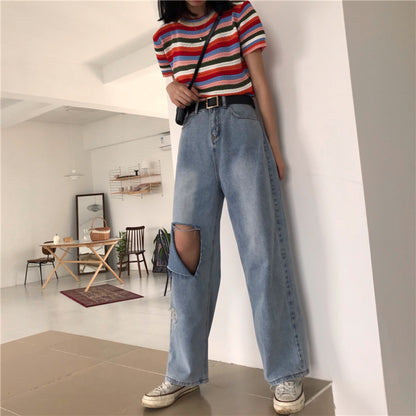 Pants/クラッシュデニムワイドパンツ ST/No.27131