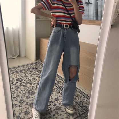 Pants/クラッシュデニムワイドパンツ ST/No.27131