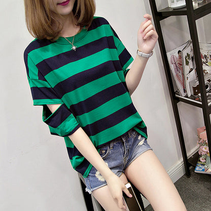 T-shirts/肩あきボーダーTシャツ ST/No.27125