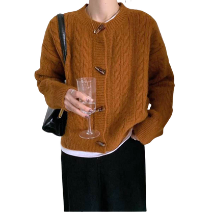 Knit/トグルボタンケーブルニットセーター ST/No.27367