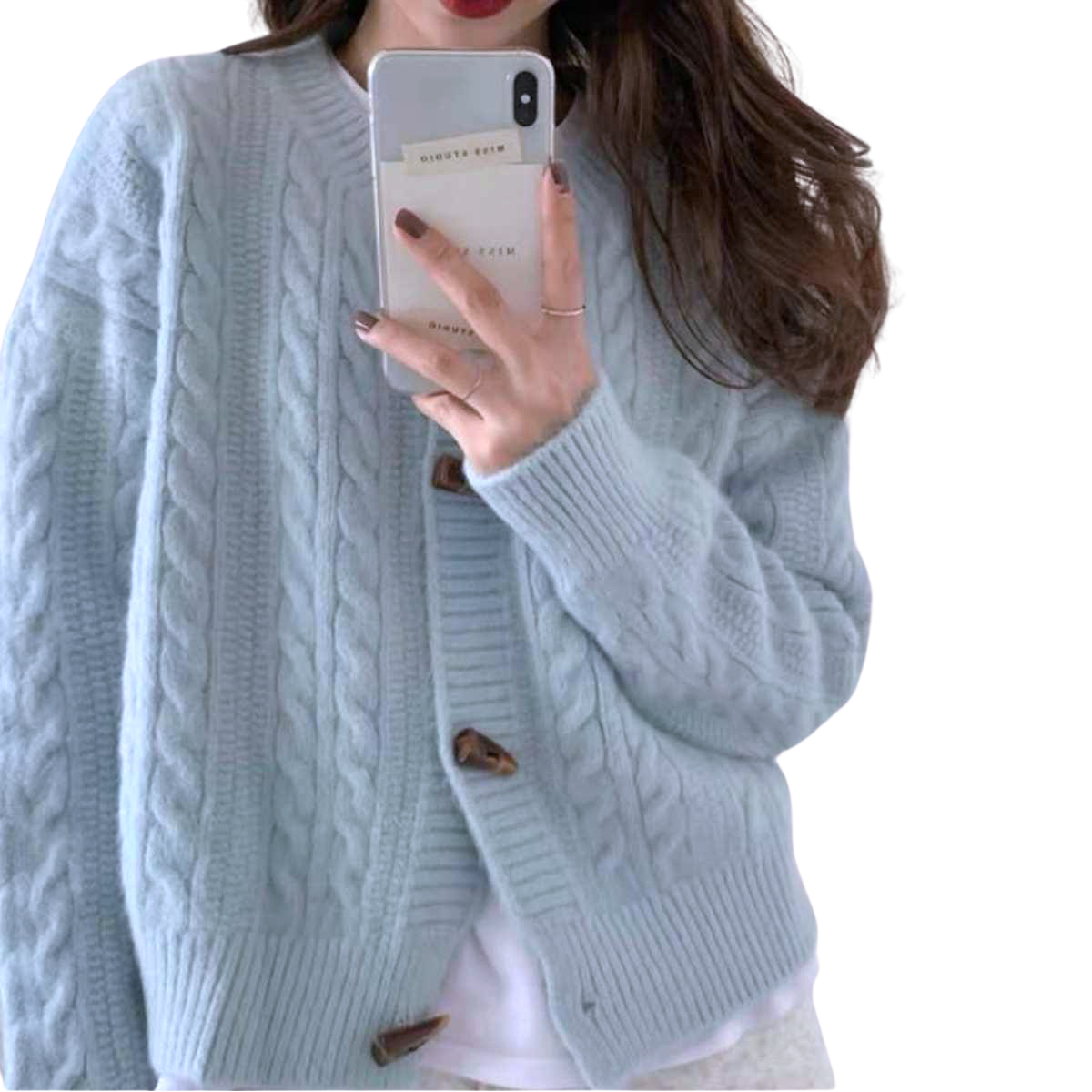 Knit/トグルボタンケーブルニットセーター ST/No.27367