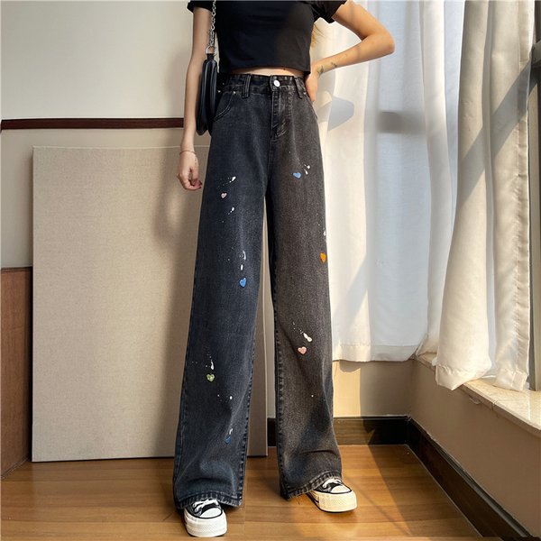 Jeans/ハート刺繍ペイントジーンズ ST/No.27492 – Belle Ćie