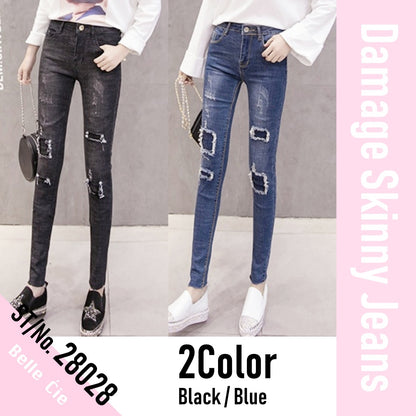 Pants/ダメージデニムスキニーパンツジーンズ ST/No.28028