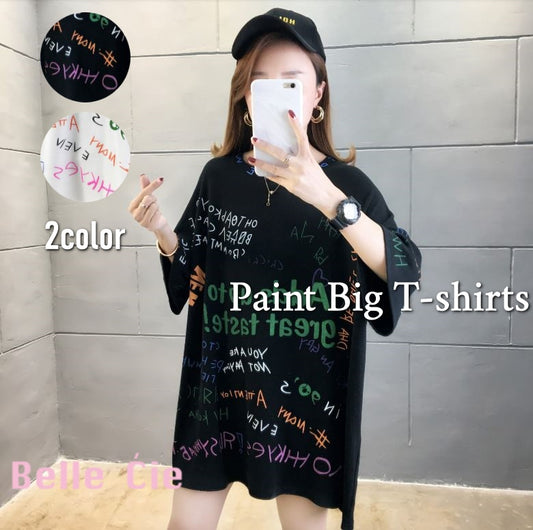 T-shirts/ロゴ総柄ビッグTシャツ ST/No.27104