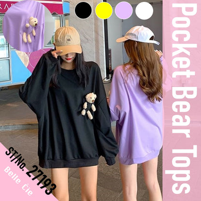 Pullover/くまポケットビッグTスウェット ST/No.27193