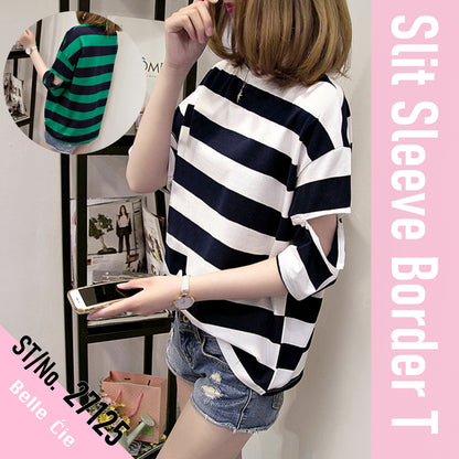 T-shirts/肩あきボーダーTシャツ ST/No.27125